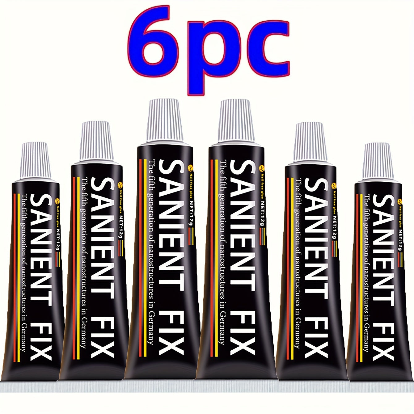 6pcs Multi-Surface Super Glue - Waterproof, Sand-Resistant, Shrink-Free for Metal, Wood, Stone, Glass, Liquid Glue, Nail-free