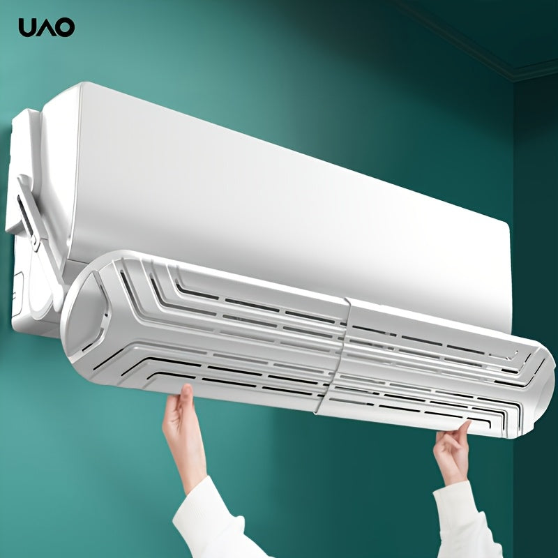 Universal Wall-Mounted Air Conditioner Sunshade - UAO, Plastic Wind Deflector for Air Outlet, Energy-Efficient Cold Air Guide Baffle with No Electricity Required.