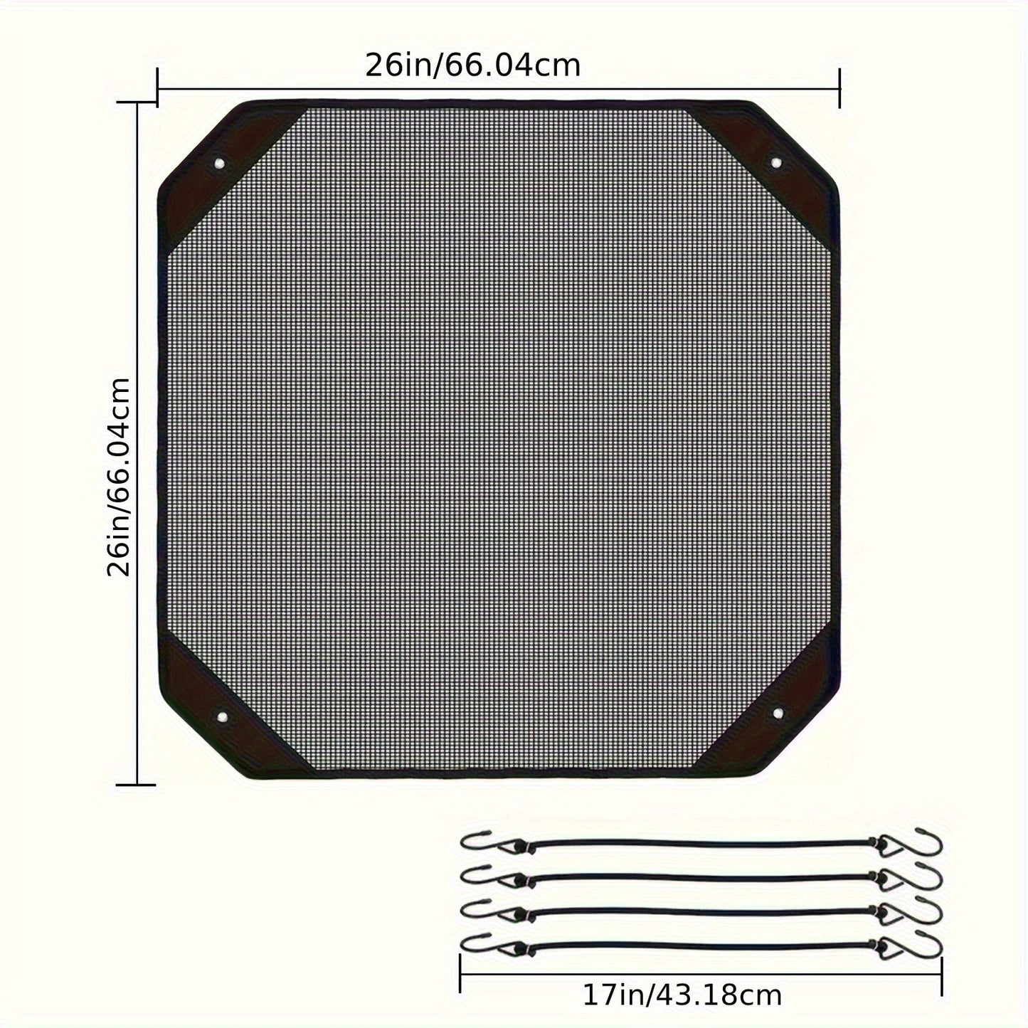 Durable PVC Mesh Outdoor Air Conditioning Unit Top Cover - Fits All Units, No Electricity Required, Provides Protection from Debris and Elements for Condenser Compressor, Includes Elasticated Cord for Secure Fit