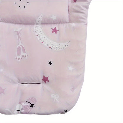 Plush Baby Stroller Seat Cushion: Cozy and Insulating, Ideal for 0-3 Years, Crafted from Soft Polyester Fiber