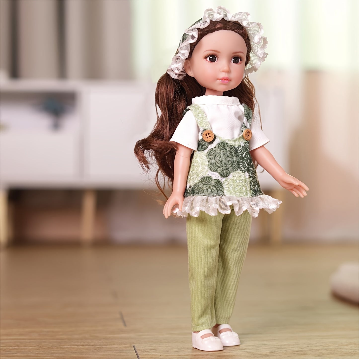 14" BJD doll with removable joints and fashion clothes, perfect gift for kids.