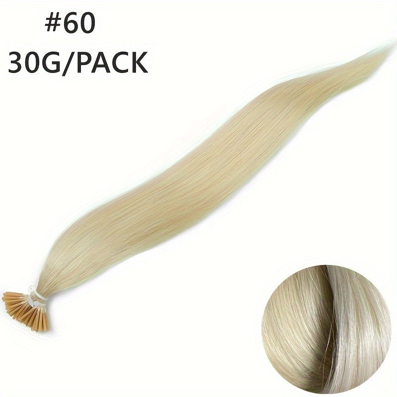 50pcs Human Hair Extensions in various colors (Black, Brown, Blonde) for all women, 30.48-50.8 cm long, lightweight 0.6g each.