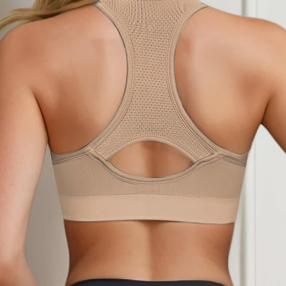 Sleek, comfy sports bra with breathable fabric for women's fitness and lingerie.