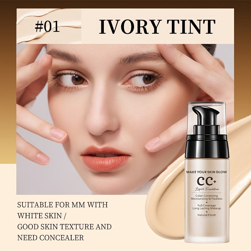 45ML Brightening and Isolating Foundation CC Cream that is Waterproof and Anti-removal, with Makeup concealer for Moisturizing and Breathable coverage.