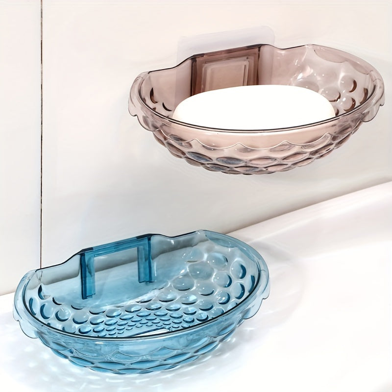 1pc Plastic Creative Soap Dish Tray Holder for Bathroom Organization.