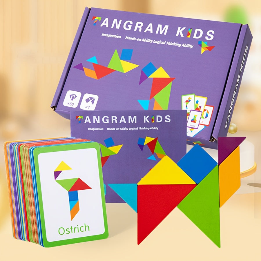 Large particle tangram puzzle toy - a popular gift!