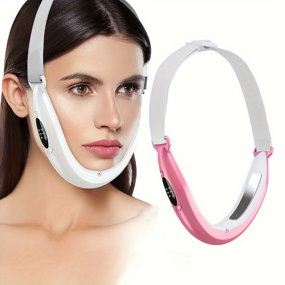 CMH's Face Slimming Device, USB charging, compact, rechargeable lithium battery, unscented, with two color options, ideal for gifting.