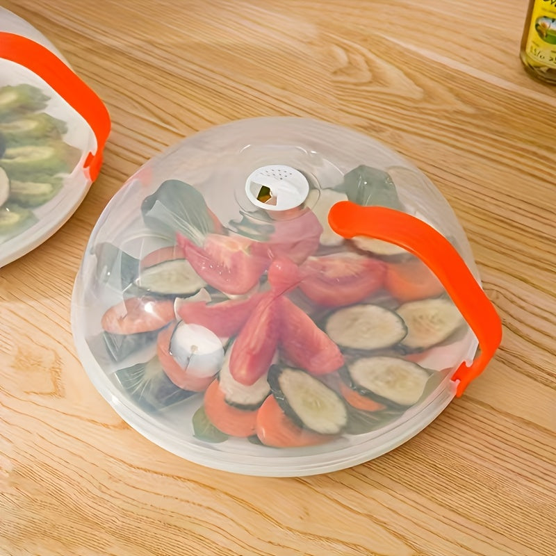 Microwave Splatter Guard featuring Steam Vents - Safe Plastic Cover for Food Contact, Suitable for Home and Commercial Use, Convenient Microwave Protector for Easy Cleaning