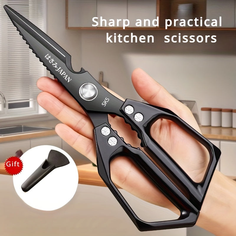 Professional Grade Stainless Steel Kitchen Scissors - Sharp and Durable Shears for Easy Cutting of Meat, Poultry, and Fish - Ideal for BBQs and Outdoor Cooking