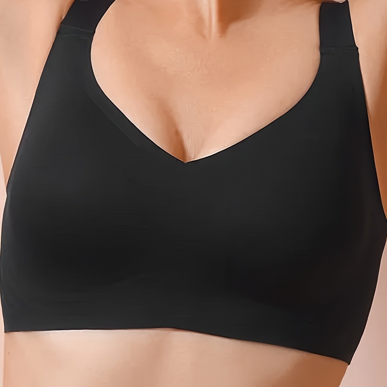 Women's Seamless Wireless Sports Bra with Soft Support, Removable Pads, Nylon/Spandex Blend, Yoga Tank Top Style.