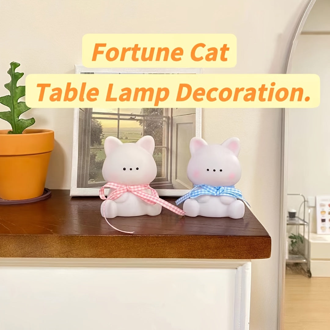 1 kitten night light with switch control, made of plastic, perfect gift for birthdays or as a creative decoration.