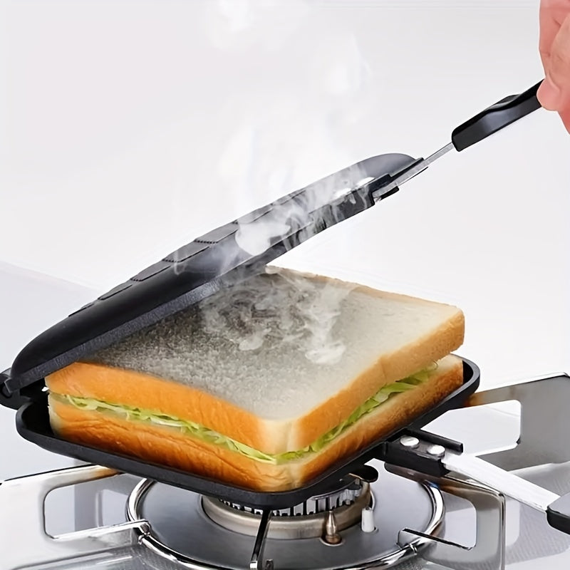 Top Pick: Single-Sided Non-Stick Sandwich Maker Pan - 14.99cm x 13.49cm, Easy to Clean, Ideal for Grilled Cheese & Breakfast Sandwiches, Must-Have for Your Kitchen