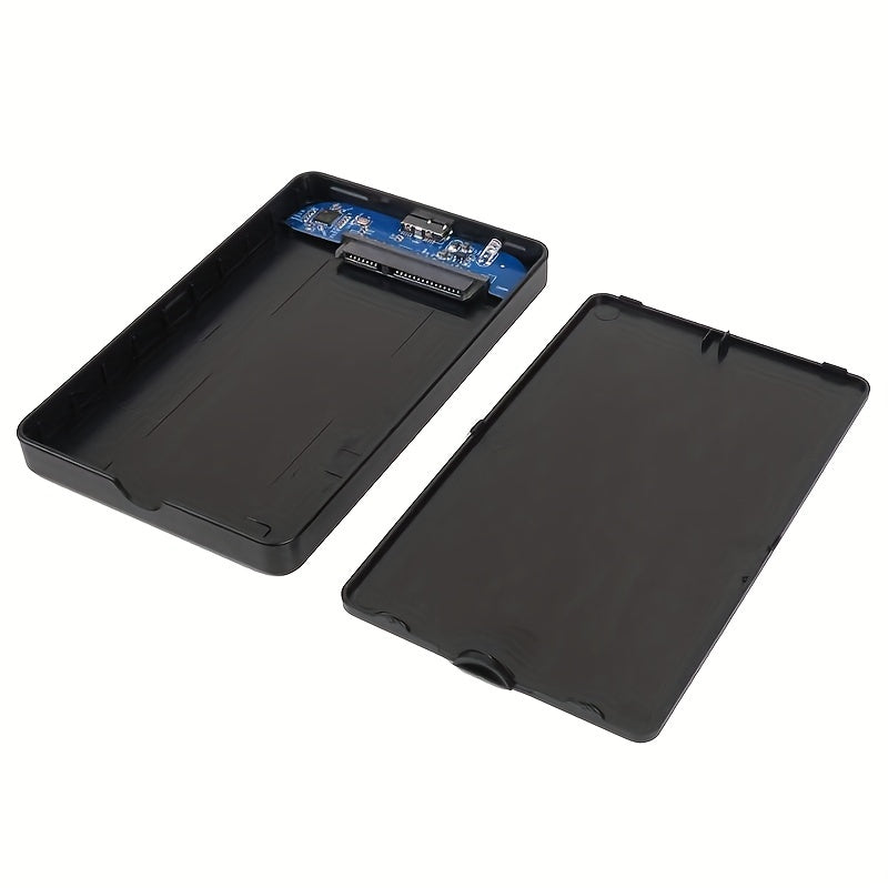 SATA to USB3.0 HDD Enclosure for SSD external storage, includes USB3.0/2.0 cable and ABS casing.