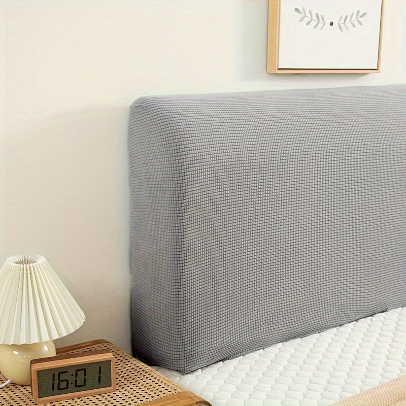 Machine washable bed headboard cover made of polyester fiber fill, inspired by macarons, featuring a soft and stylish corn texture.