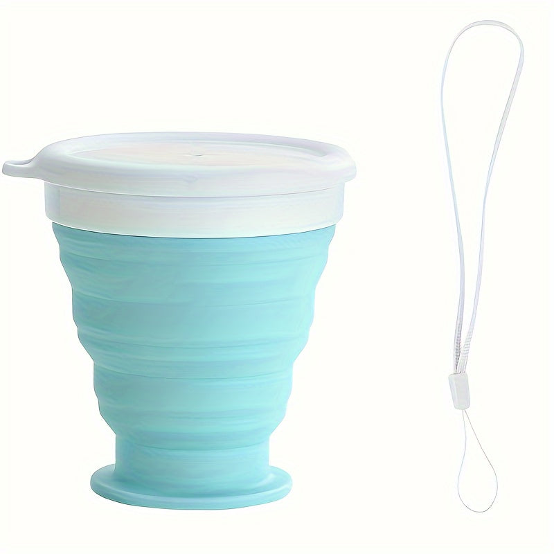 Silicone folding cup for on-the-go use. BPA-free and suitable for outdoor activities.