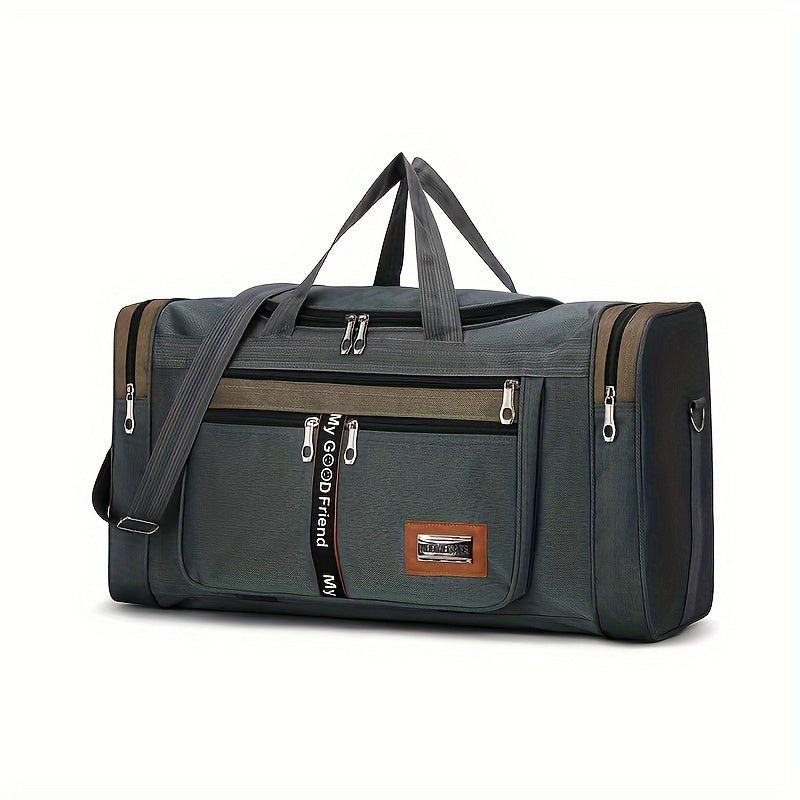 Versatile travel bag for men with large capacity and foldable design, ideal for business trips.