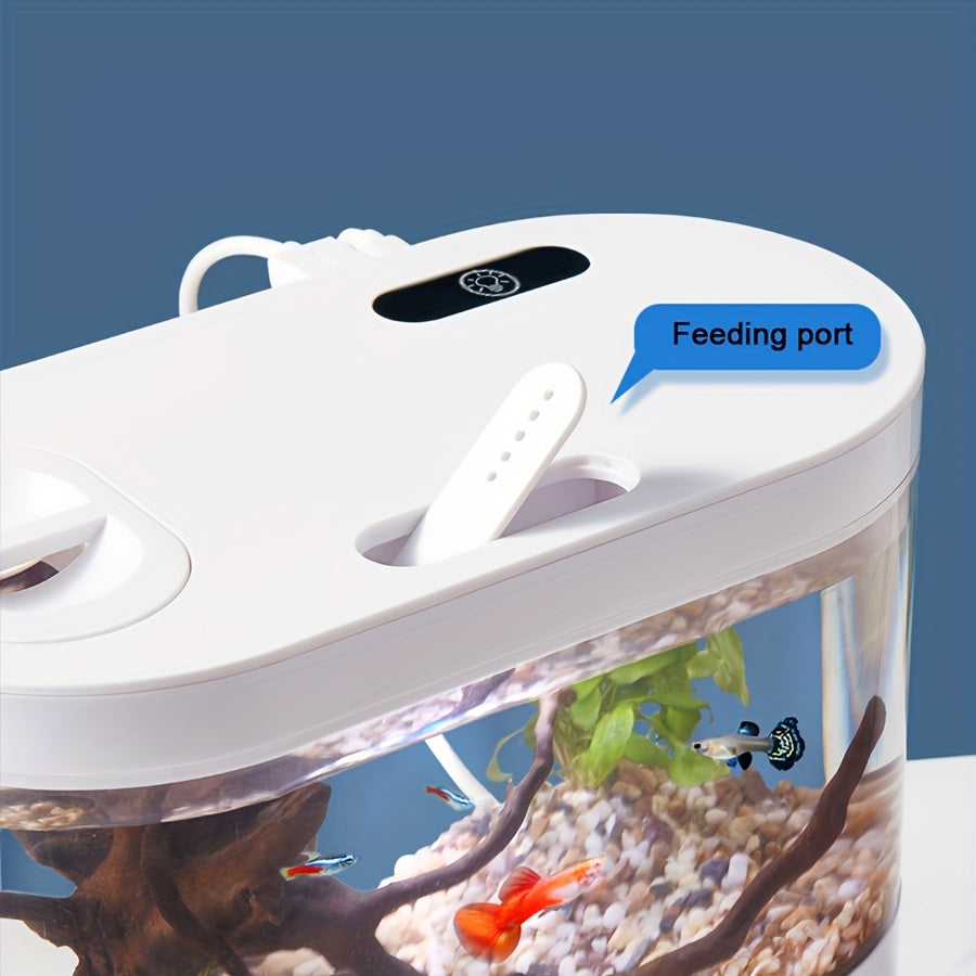 LED Fish Tank with Smart Clean Technology and USB Rechargeability