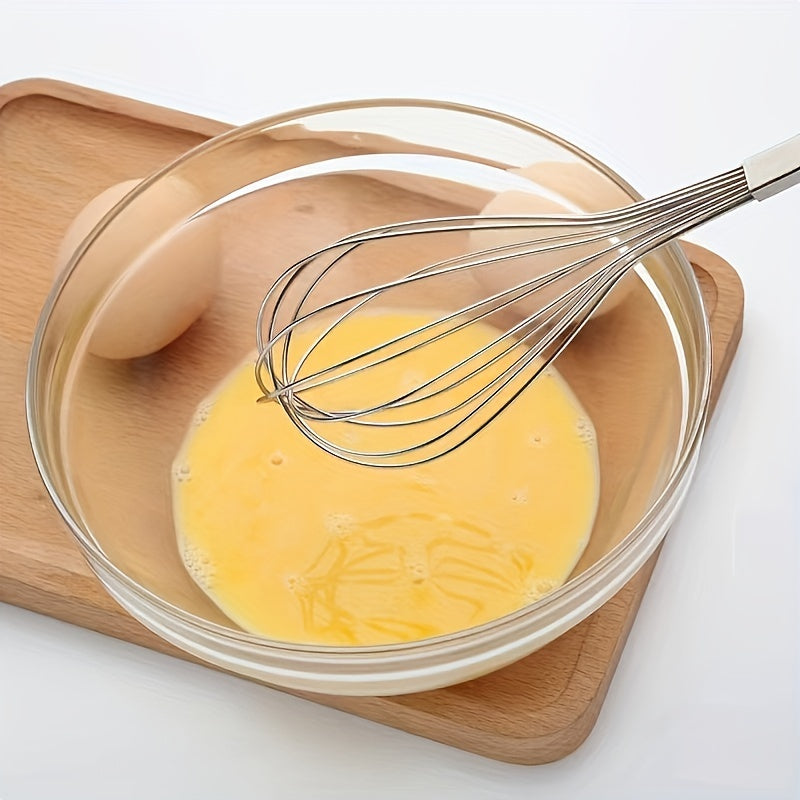 Essential Kitchen Gadget: Stainless Steel Manual Whisk for Baking, Mixing, and Creating Creamy Textures - No Electricity Required