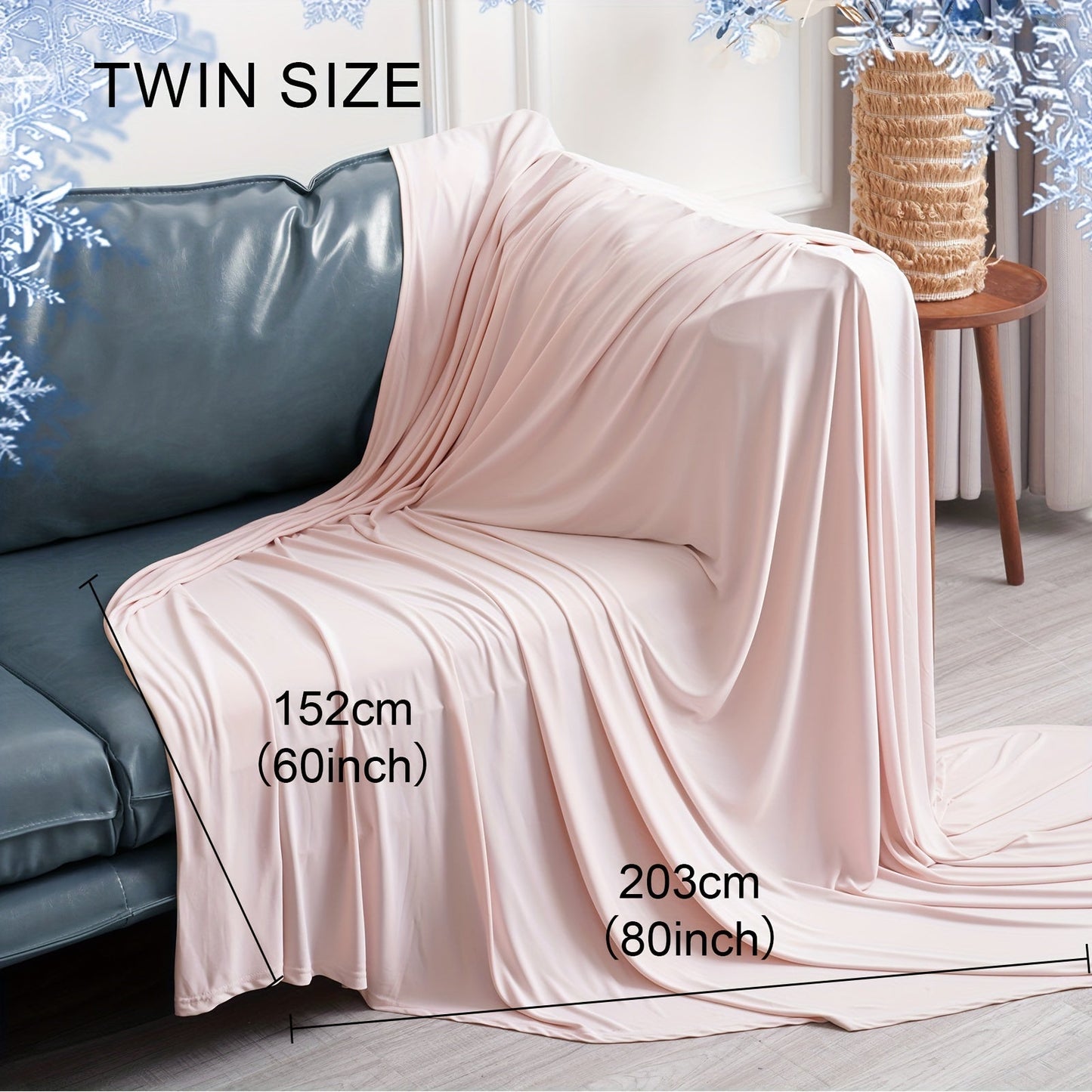 Cooling Blanket with Ultra-Soft Dual-Sided Design - Ideal for Hot Sleepers - Lightweight, Breathable and Durable - Perfect for Home, Office, Travel and Car - Machine Washable - Gray