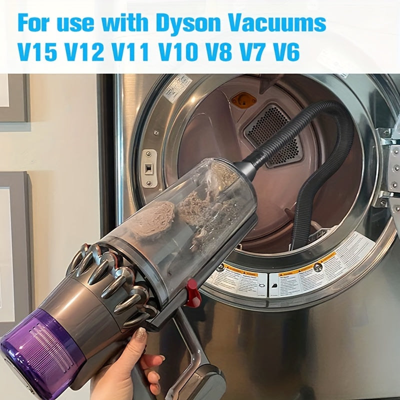 Grey Dyson Vacuum Cleaner Dryer Vent Cleaning Kit - Includes Lint Brush, Hose Attachment, and Coil Cleaner for V15/V12/V11/V10/V8/V7/V6 Models