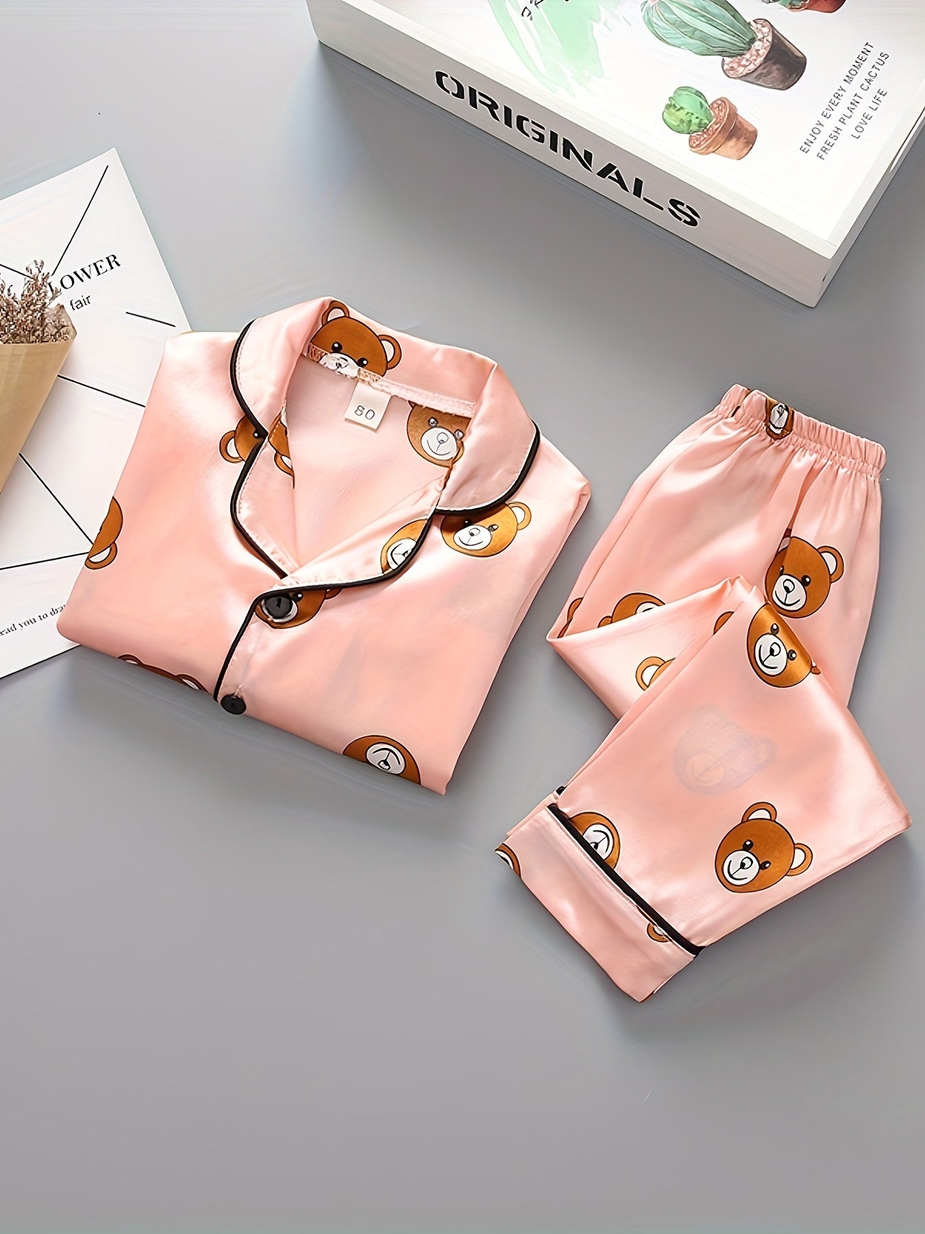 Bear Head Long-Sleeve Cartoon Set