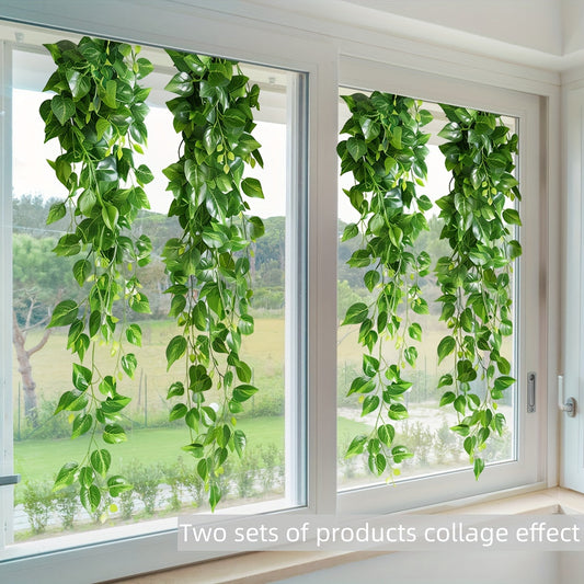 Modernize your living space with our Electrostatic Reusable Double-Sided Leaf Vine Wall Decal made from self-adhesive PVC, perfect for glass and windows. Add a touch of contemporary style to your home decor.