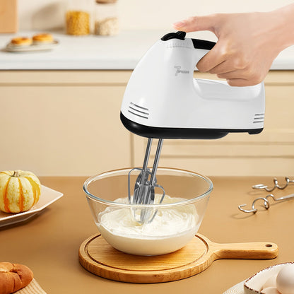 1 Electric Mixer with 7 Speeds, Handheld Whisk Mixer for Eggs and Batter, Kitchen Appliance for Mixing Bowls