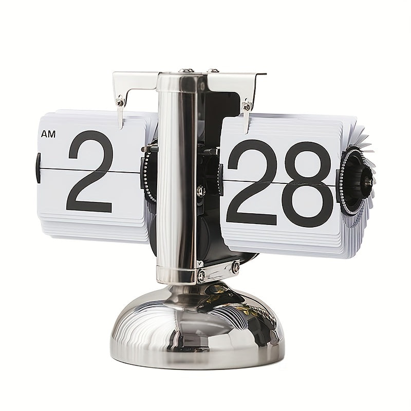 Vintage clock with small balance and page-turning feature