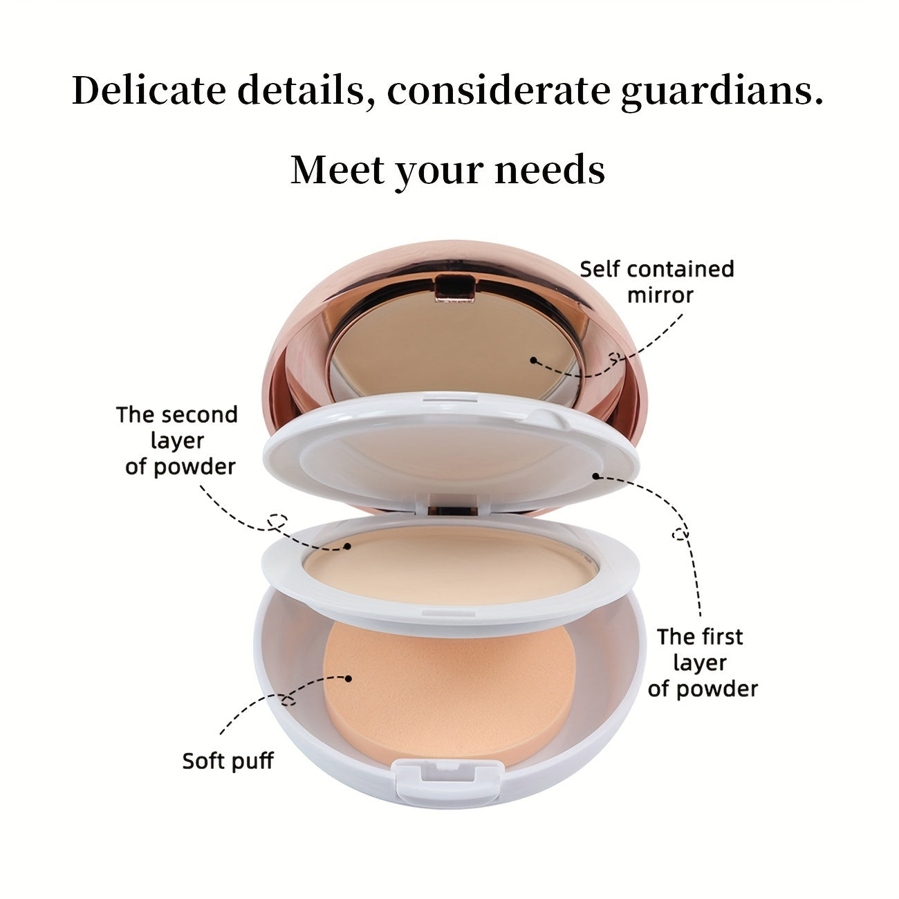 TUZ Avocado Collagen & Vitamin E Pressed Powder - Oil Control, Long-Lasting Matte Finish for All Skin Types with Plant Squalane, Natural Look Compact Face Makeup