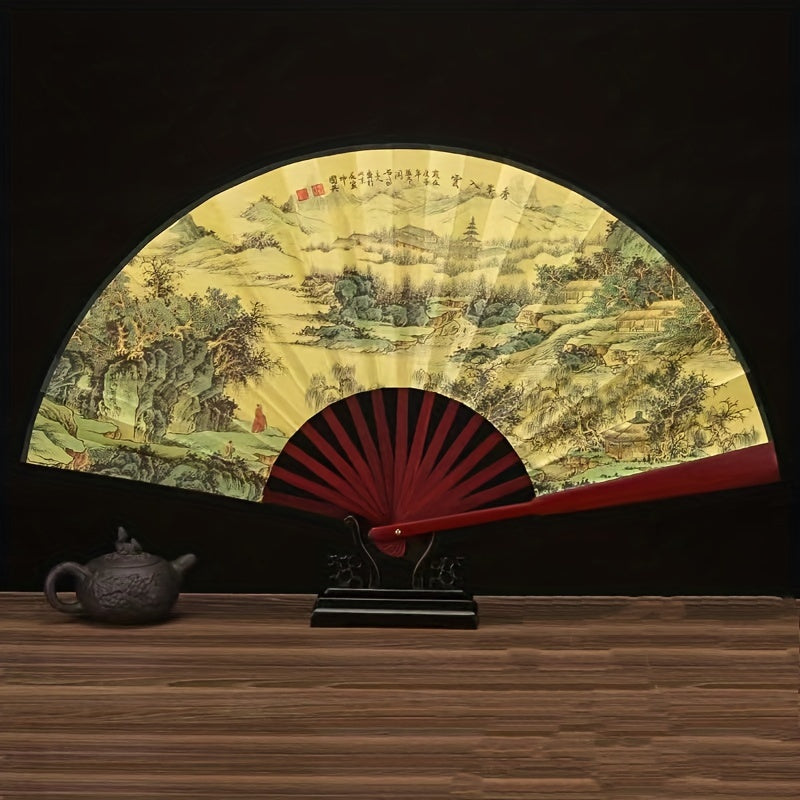 Stylish Chinese Traditional Folding Fan - Made of Bamboo, Ideal for Cooling in Summer & Photography, Perfect Chinese Style Photo Prop