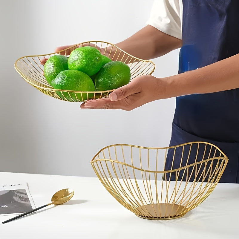 1pc Geometric Fruit Basket, for Living Room Coffee Table