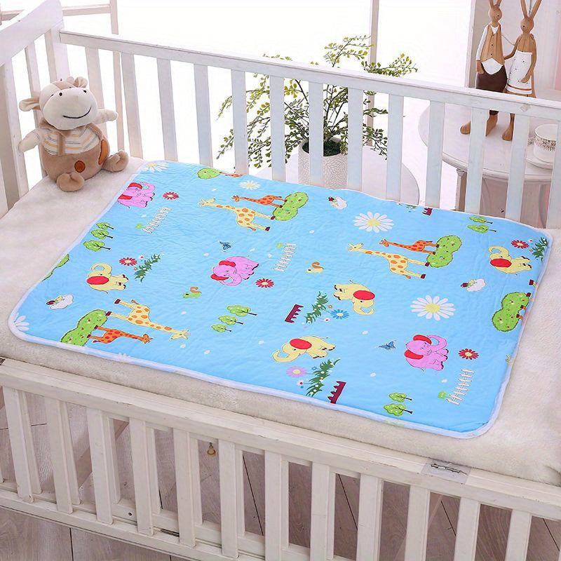 Waterproof mattress protector for elderly, pregnant women, hospital patients, and pets. Made of polyester fiber with a checkered design, machine washable.