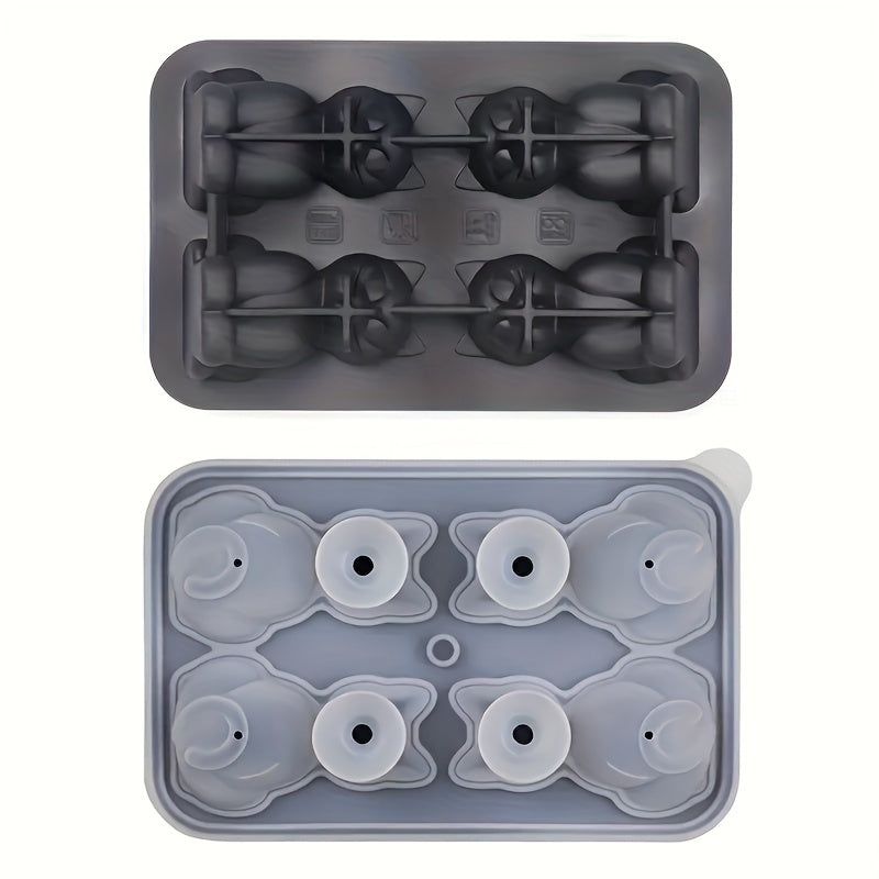 Silicone Ice Cube Tray in Cat Shapes - Perfect for Whiskey, Chocolates, Candy & Pudding - Fun Kitchen Tool for Parties and Unique Freezing