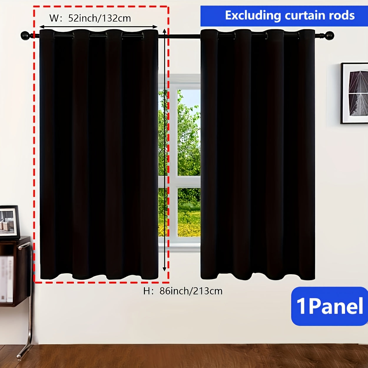 Modern Design Thick Blackout Curtain - Energy-Efficient, Light-Blocking, Grommet Top for Easy Hanging - Suitable for Living Room, Bedroom, Bay Window, Balcony - Made of Polyester, All-Season Use - Ideal for Living Room Décor