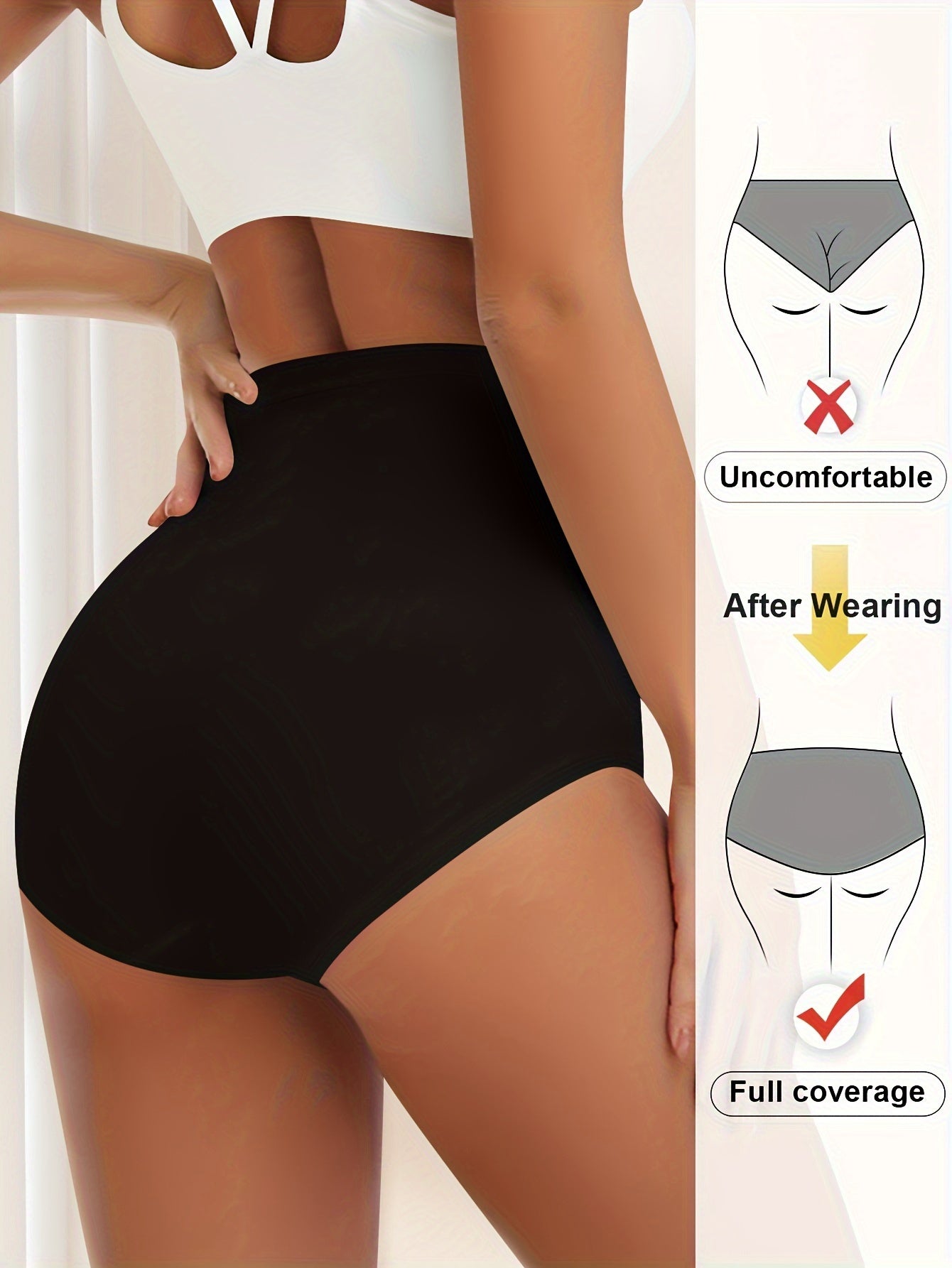 High waist panties that cinch the tummy, lift the butt, and provide breathable comfort.