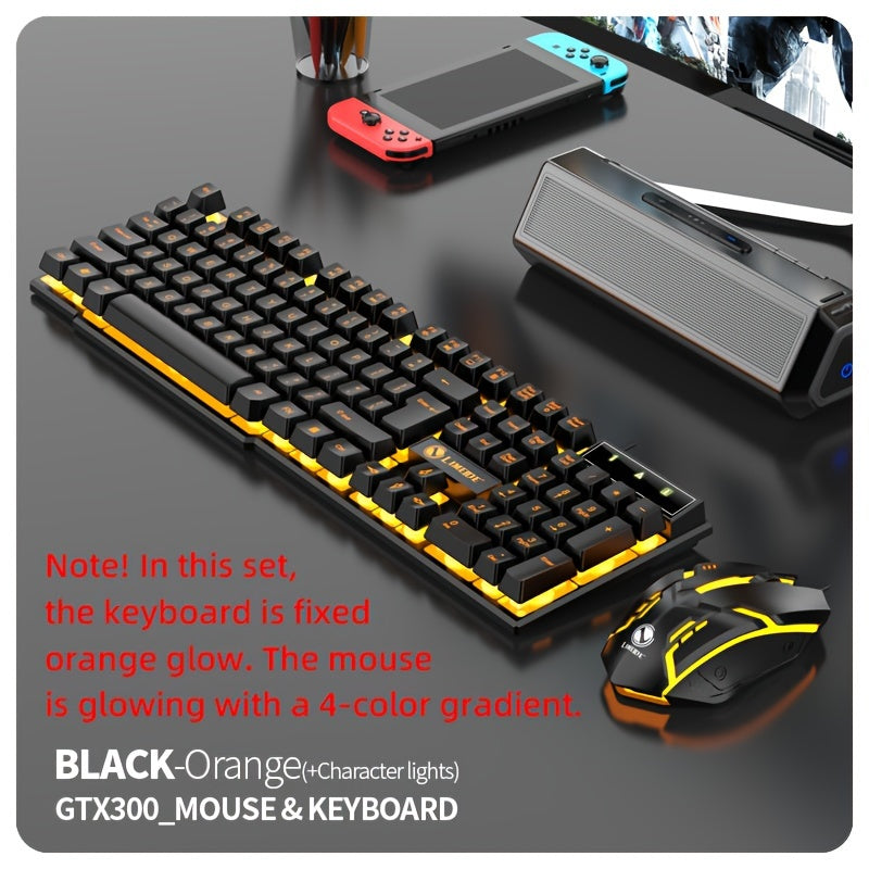 LED Luminous Gaming Keyboard & Mouse Set with 104 Keys