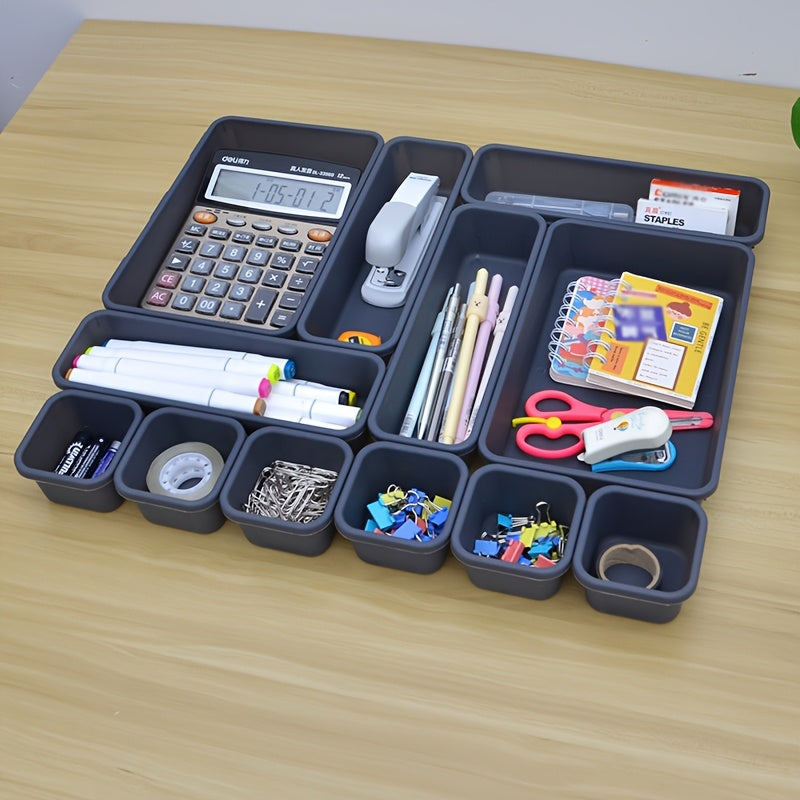 15-piece Interlocking Desk Drawer Organizer for Office, Bathroom, Kitchen, Makeup.