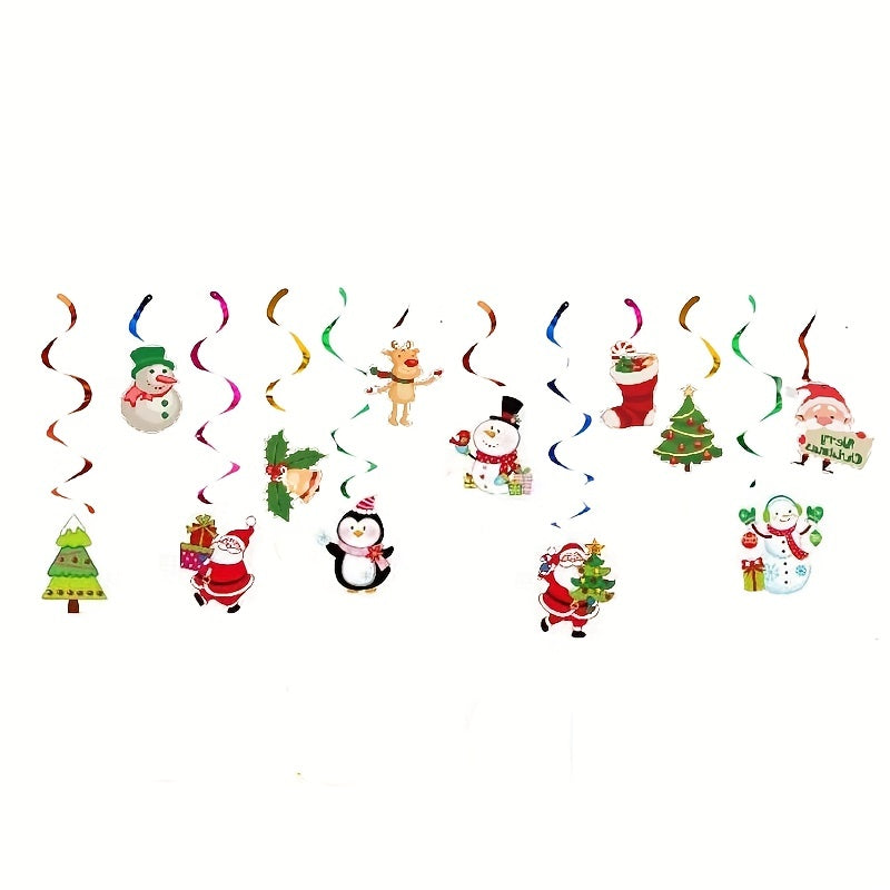 Christmas-themed party tableware set with disposable paper cups, plates, and tablecloth. Perfect for New Year, birthdays, or any festive celebration. Enhance your home, room, and party scene with this festive decoration. Perfect for all your holiday