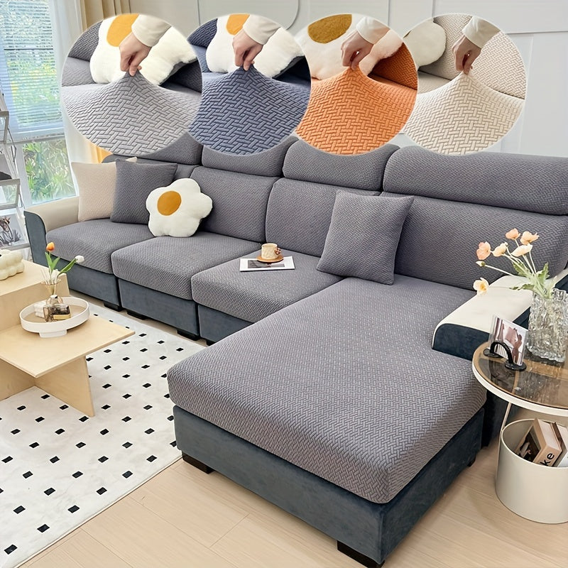 Elastic Sofa Slipcover protects from scratches and dust, fits all seasons and rooms, and enhances home decor.