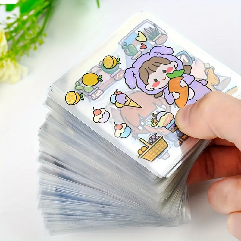 10/20/50 random cute cartoon stickers for DIY decoration, perfect for notebooks, bullet journals, scrapbooks, craft albums, and laptops.