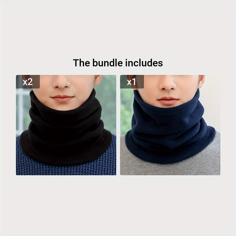 Stay cozy and stylish with this 1pc plain color fleece neck warmer. Made from warm and soft fabric, it is skin-friendly and comfortable to wear. With a double-layer design, it is perfect for keeping you cozy in colder weather. An ideal choice for gifts.