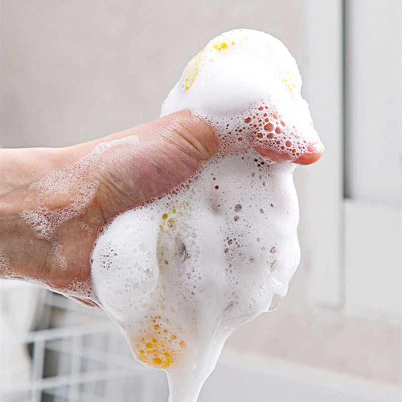 5 or 10 double-sided dishwashing sponges for household cleaning of kitchen tableware.