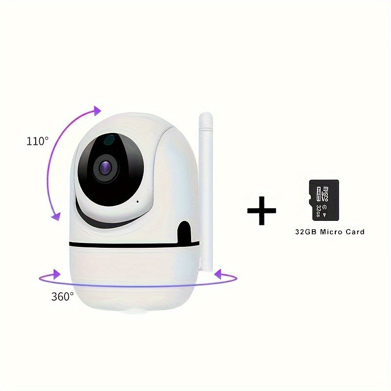 1 piece of Security Camera with 2.4G Wifi, 1080P resolution, designed for indoor use to ensure Home Safety. This Surveillance Camera features Motion Detection, Two-Way Talk, Night Vision, and serves as a Monitor Camera for Family Safety.