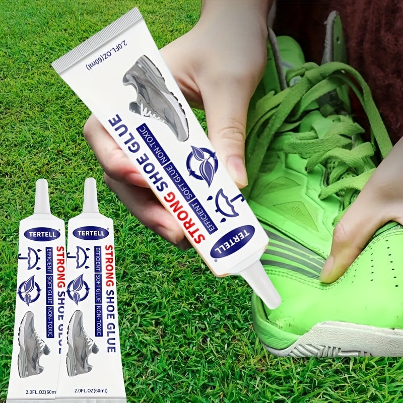 INTENTION Strong Shoe Glue - 60ml Waterproof, High & Low Temperature Resistant, Non-Toxic, Odorless, Transparent Adhesive for Plastic Materials, Safe for Sneakers & DIY Repairs