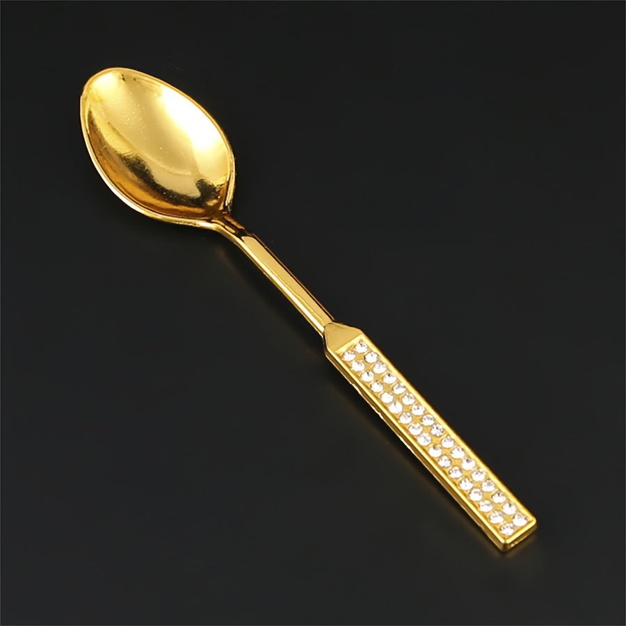 Metal European Court Style Coffee Spoon with Creative Pattern - Enhance Your Quality of Life with this versatile spoon for drinking coffee, eating fruits, and enjoying desserts.