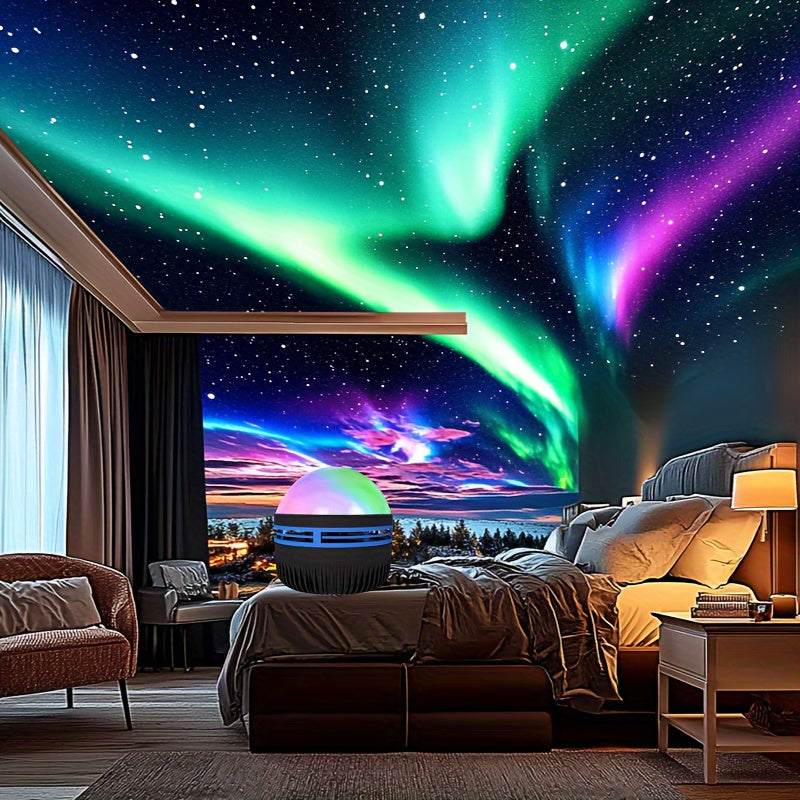 Gorgeous Starry Sky Projector featuring Northern Lights Effect - Powered by USB, includes Remote Control - Perfect for Bedroom, Game Room, Ceiling Decoration & Party Atmosphere