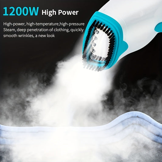 Portable Fabric Steamer with Detachable Water Tank, Quick Wrinkle Removal, Ideal for Travel and Home Use - Handheld Steam Iron with Mini Electric Iron for Simple Operation and Deep Penetration