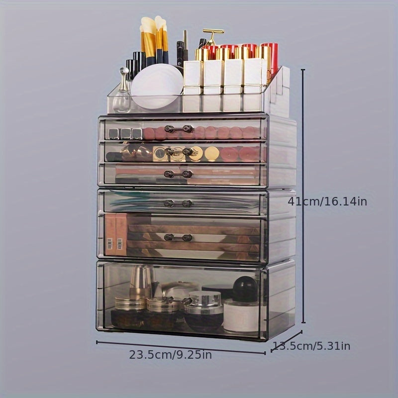 1pc Cosmetic Storage Box Drawer Style for Makeup and Skincare Products on Desktop Dressing Table