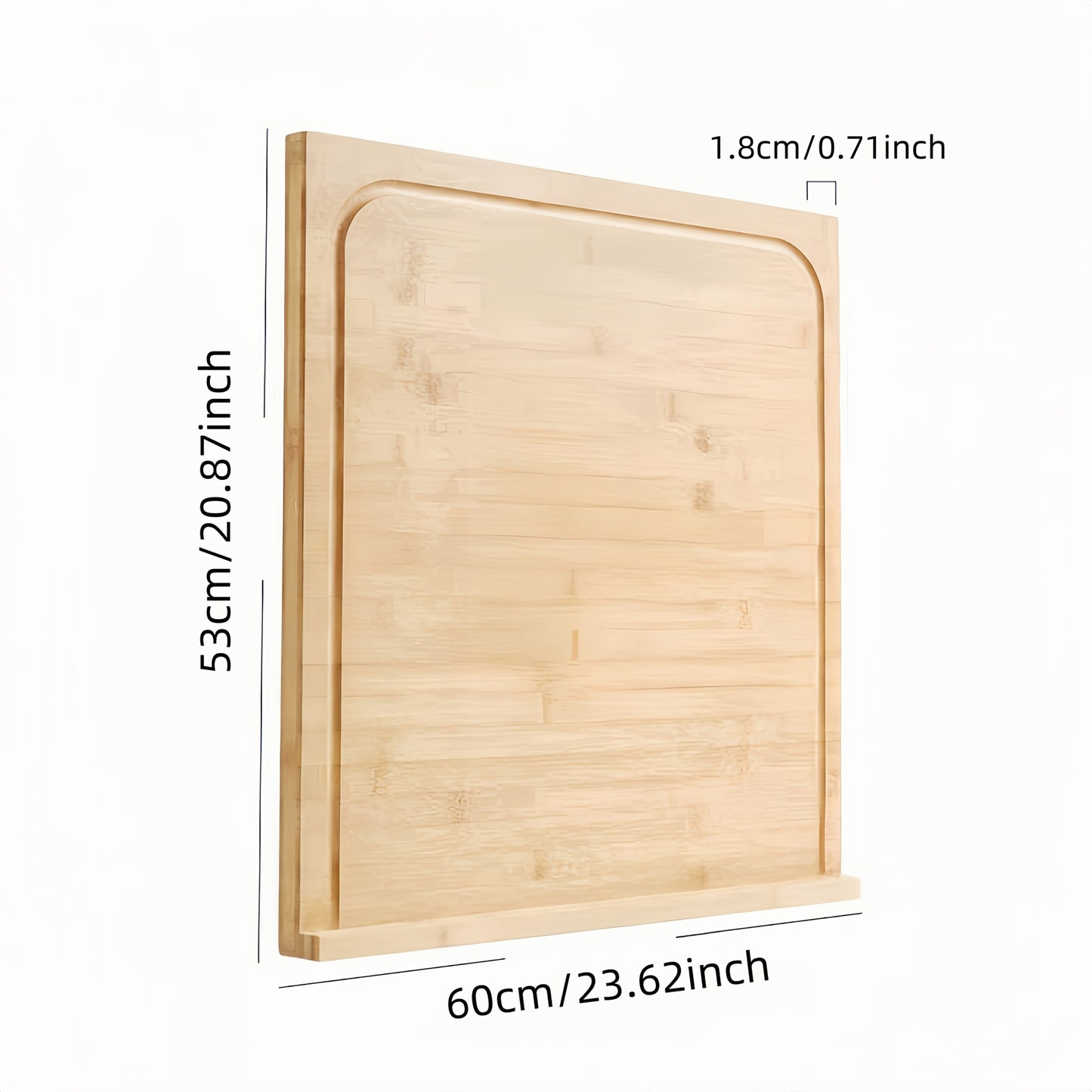 Large Bamboo Cutting Board for Kitchen and Outdoor Use - Perfect for Preparing Meals in any Setting - Versatile Chopping Board for Various Foods - Great for Restaurants, Camping, and Picnicking