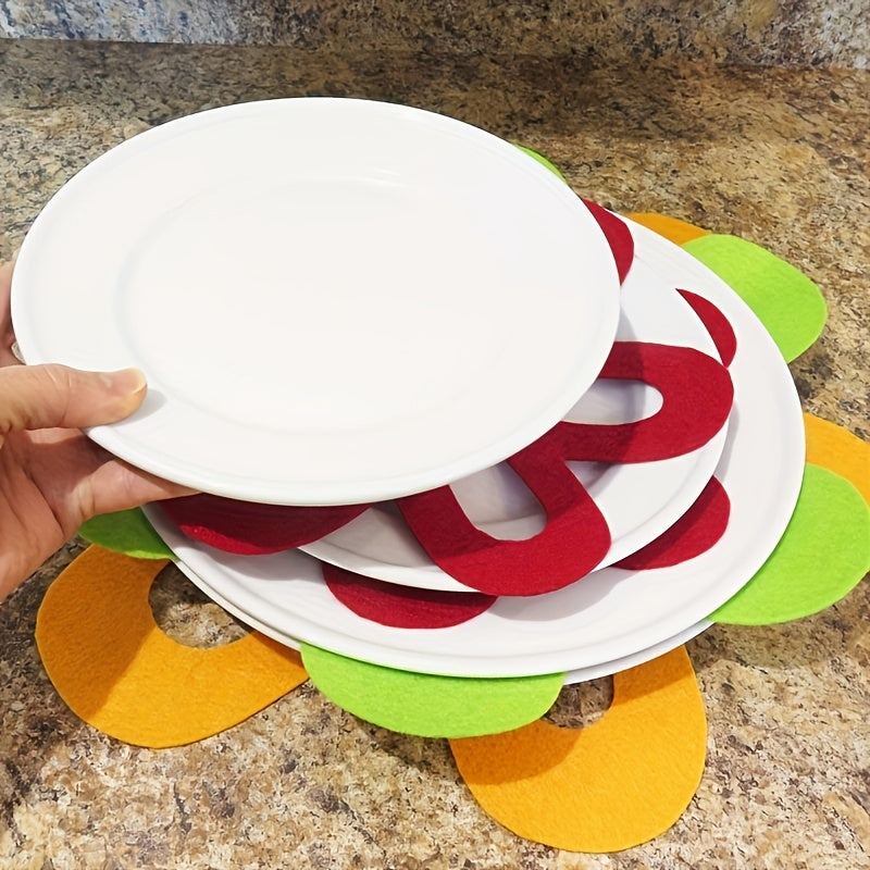 Floral Pot & Plate Protector Set Includes 6 Pieces - Heat-Resistant Mats for Cookware and Dining - Ideal for Easter, Cooking, and Home Use